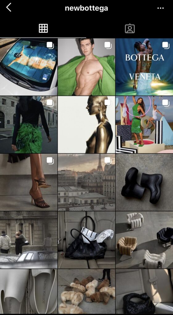 Luxury brand: uno dei più recenti profili Instagram di Bottega Veneta