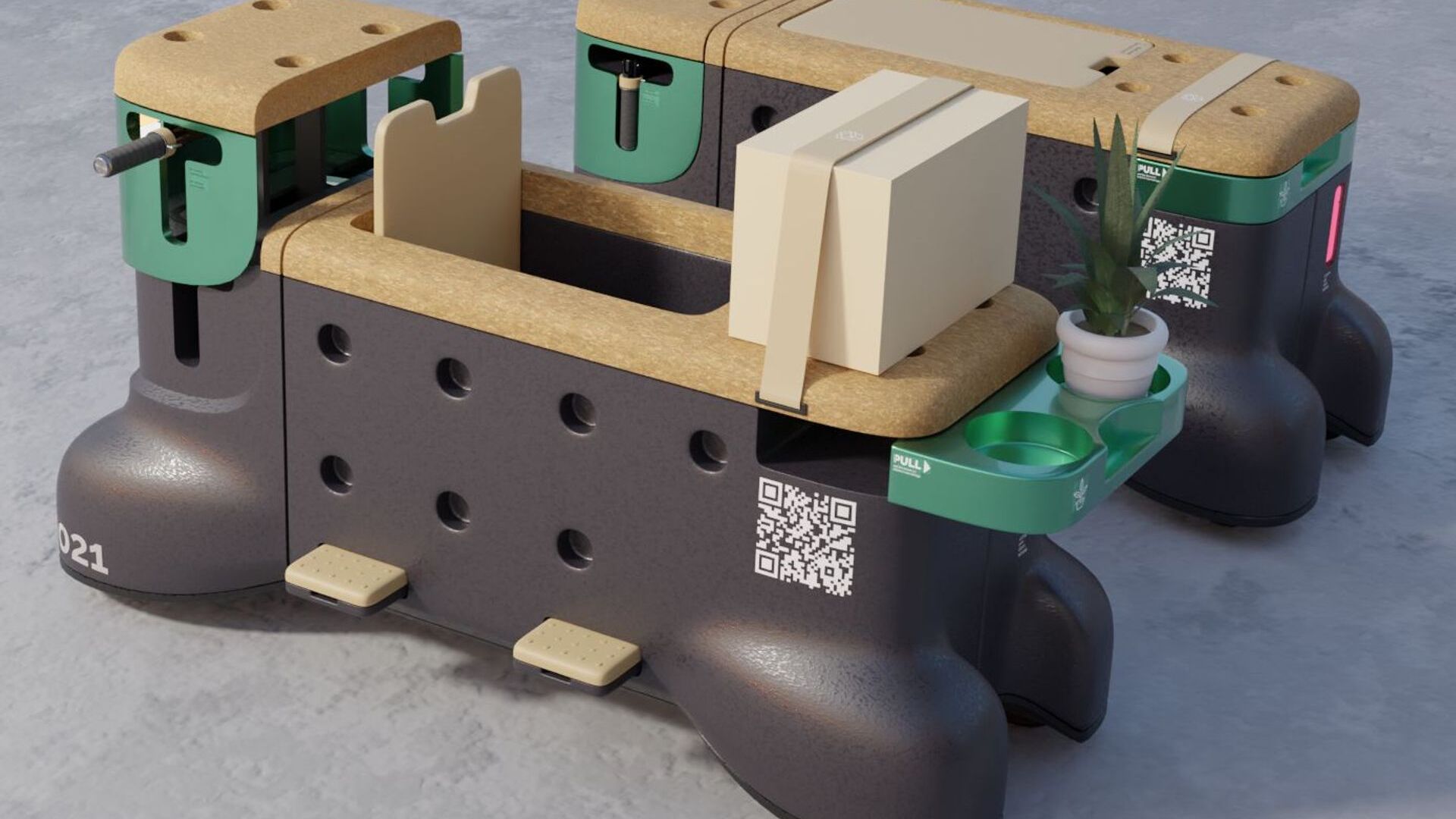 «TOD» — это скамья-самокат, созданная студентами-дизайнерами Корентином Жанелем и Гийомом Инноченти.