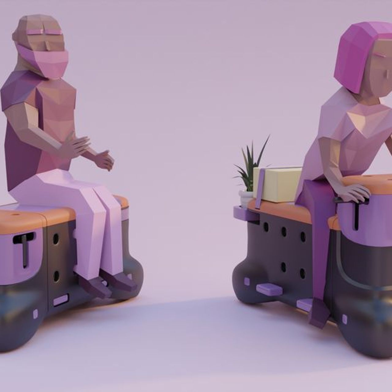 'TOD', tasarım öğrencileri Corentin Janel ve Guillaume Innocenti tarafından oluşturulan scooter-bench'tir.
