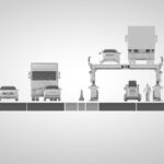 Визуализация ASTRA-Bridge, мобильной дорожки для строительных площадок, созданная Федеральным управлением автомобильных дорог.