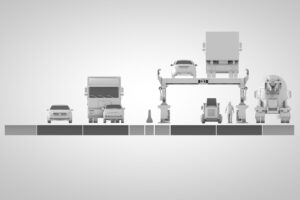 Визуализация ASTRA-Bridge, мобильной дорожки для строительных площадок, созданная Федеральным управлением автомобильных дорог.
