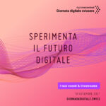 Il manifesto "Sperimenta il futuro digitale" della "Giornata Digitale Svizzera" (in ligua italiana)