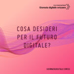 Il manifesto "Cosa desideri per il futuro digitale" della "Giornata Digitale Svizzera" (in ligua italiana)