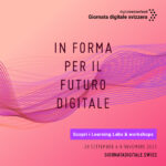 Il manifesto "In forma per il futuro digitale" della "Giornata Digitale Svizzera" (in ligua italiana)
