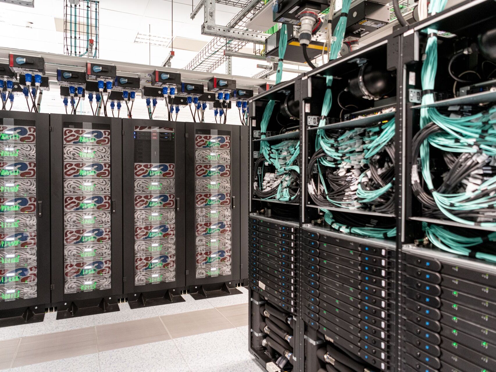 Il supercomputer del Centro Europeo per le Previsioni Meteorologiche a Medio Termine all'interno del Big Data Technopole di Bologna (Foto Giacomo Maestri)