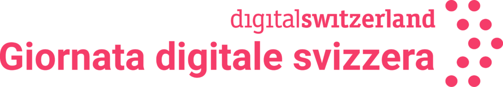 Il logotipo della "Giornata Digitale Svizzera" in colore rosa