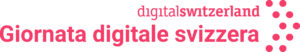 Il logotipo della "Giornata Digitale Svizzera" in colore rosa