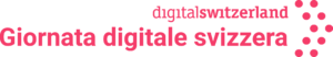 Il logotipo della "Giornata Digitale Svizzera" in colore rosa