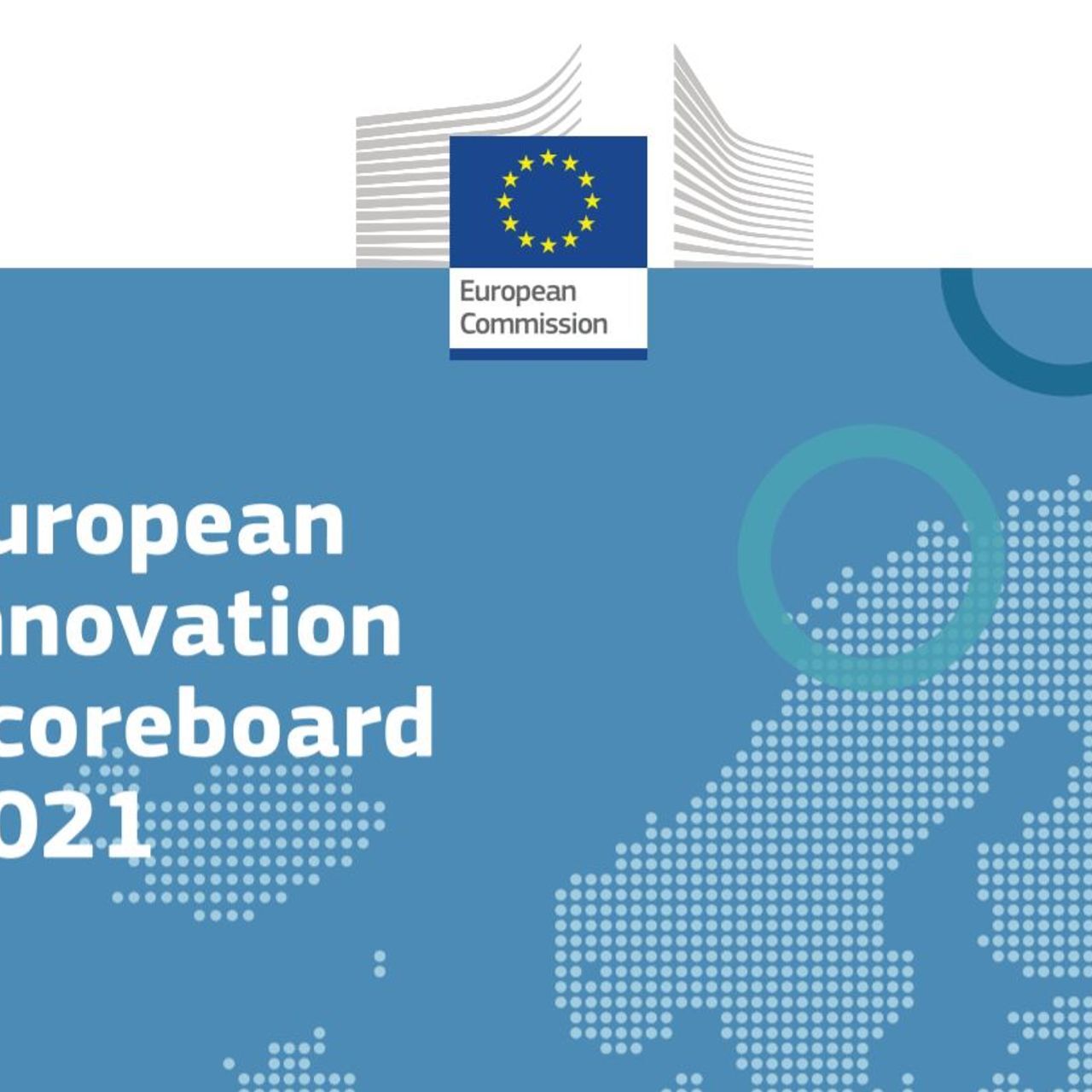 La parte superior de la portada del Cuadro Europeo de Indicadores de la Innovación 2021