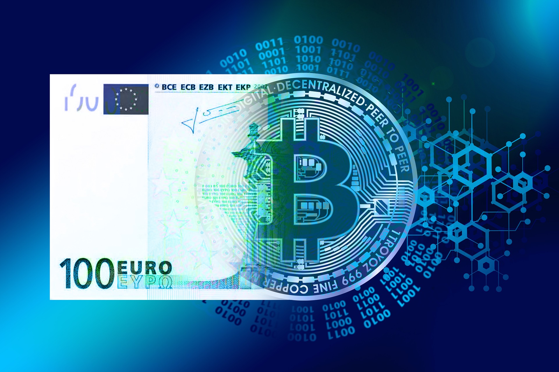 100 euró fokozatos átalakítása Bitcoinná