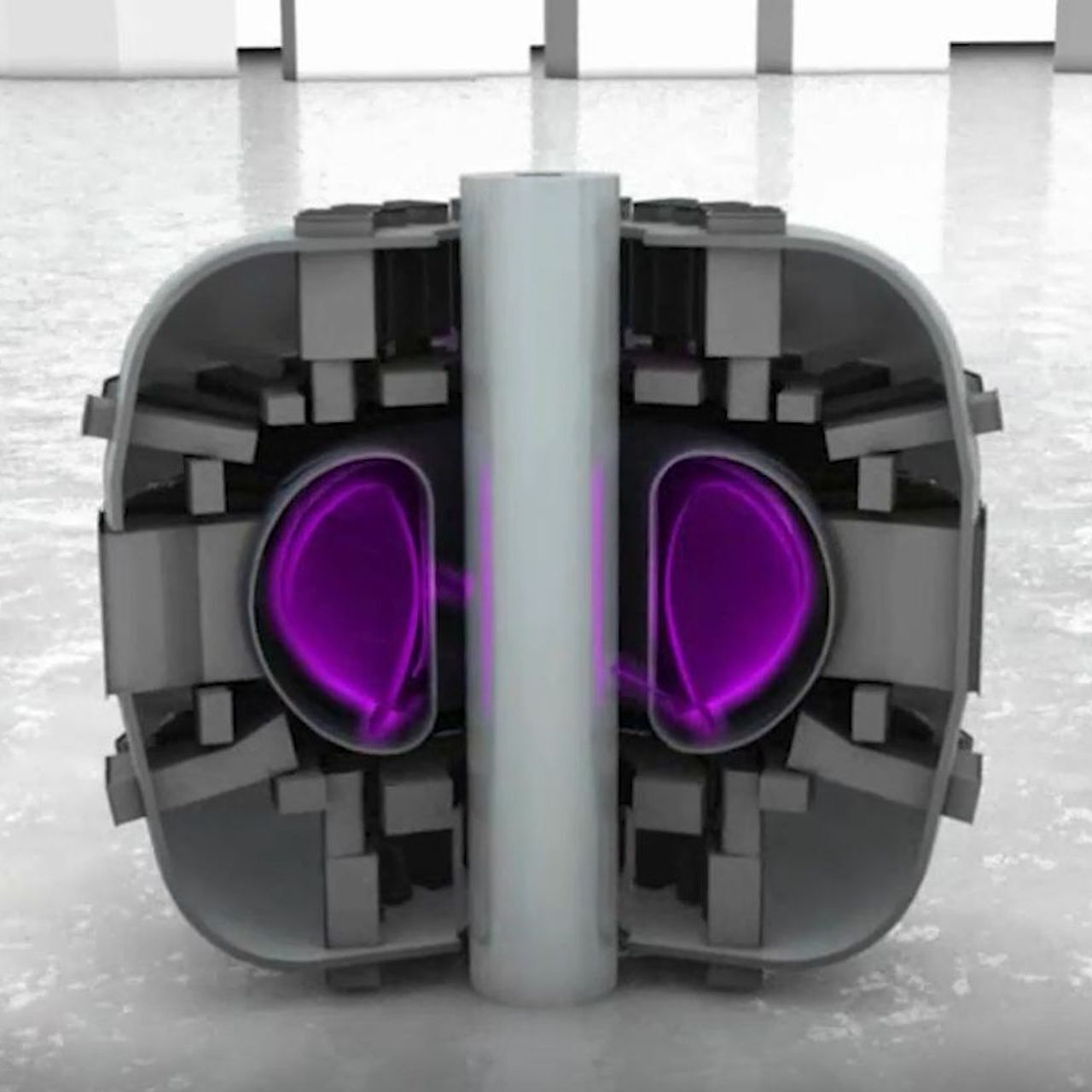 A rendering of magnetic confinement fusion
