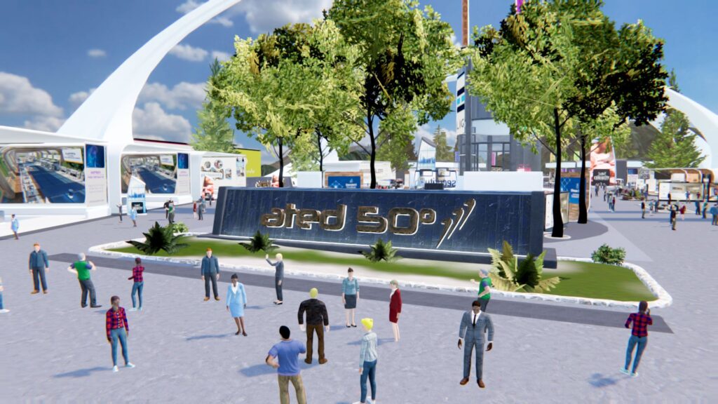 Un'accattivante screenshot del primo "Swiss Virtual Expo"