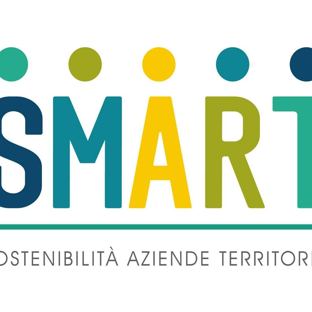 ll logotipo del progetto SMART (Strategie sostenibili e Modelli di Aziende Responsabili nel territorio Transfrontaliero)