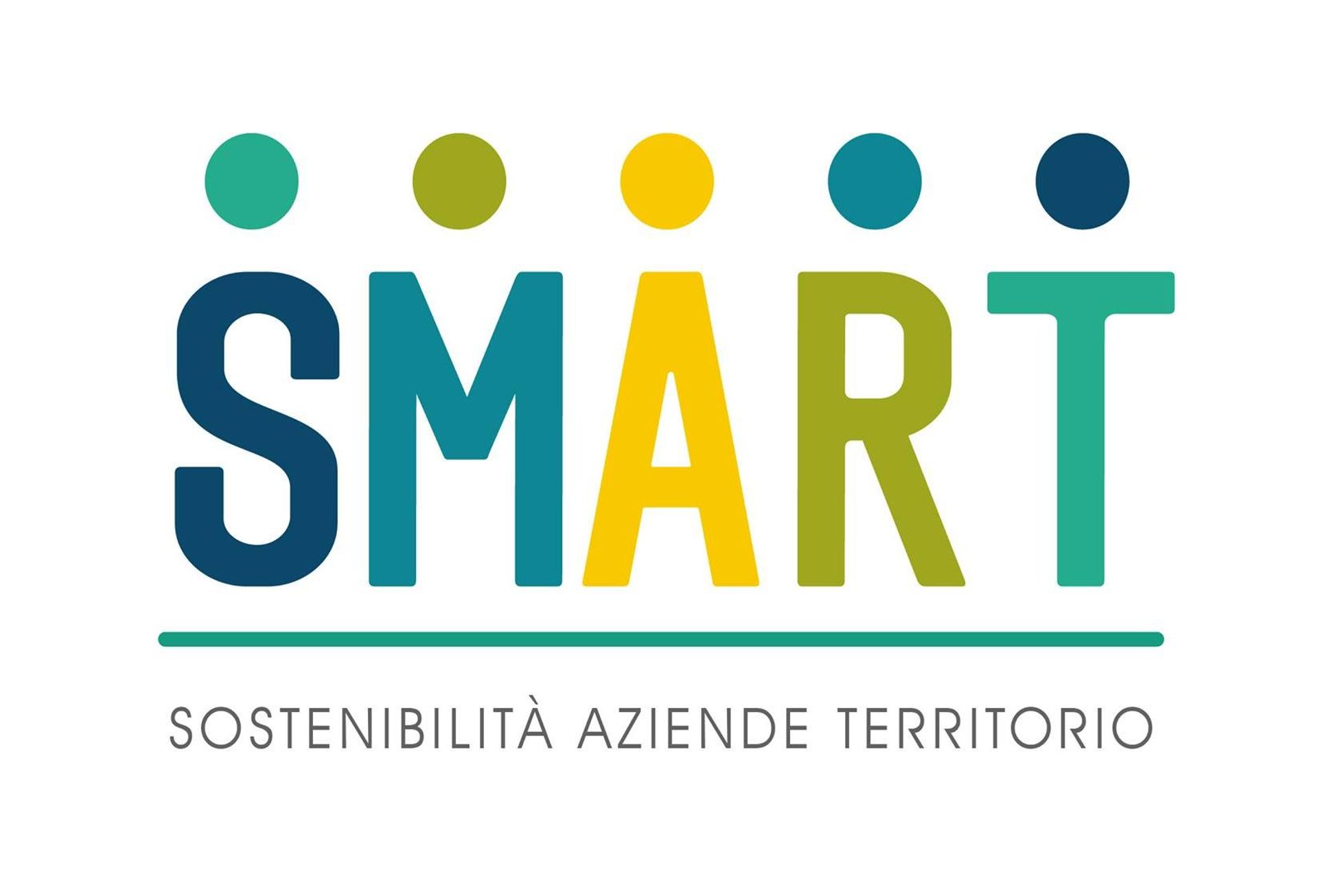 A SMART projekt logója (Fenntartható stratégiák és felelősségteljes üzleti modellek a határokon átnyúló területen)