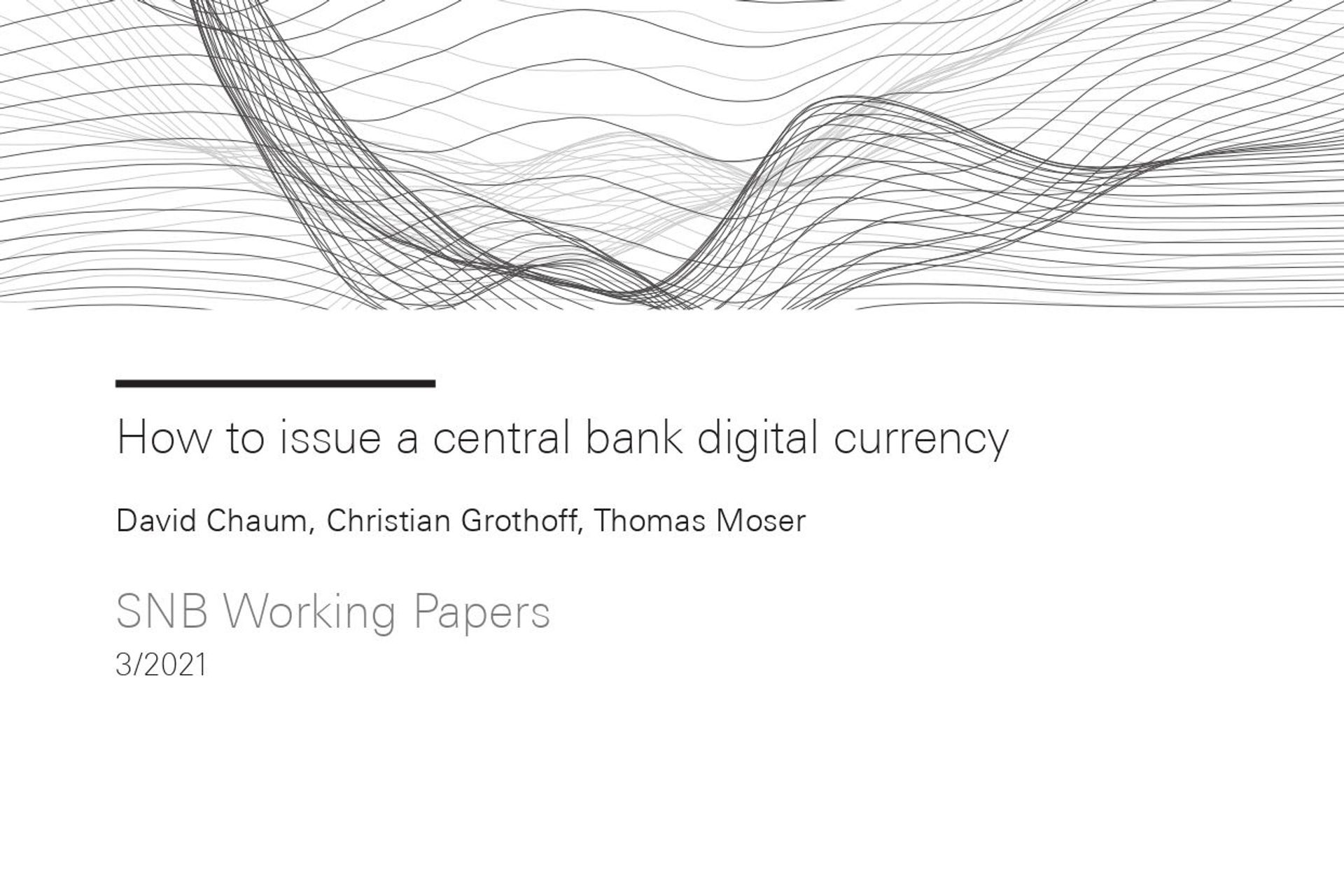La copertina del rapporto "How to issue a central bank digital currency"