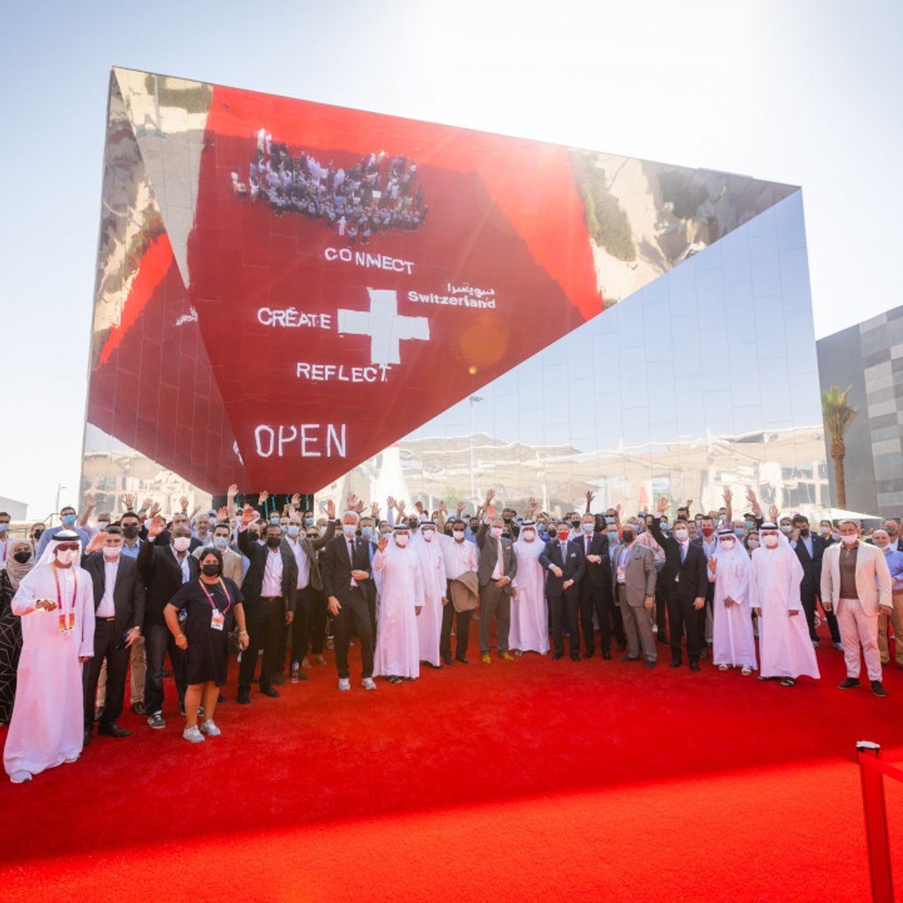 L'inaugurazione del padiglione della Svizzera all'Expo 2020 Dubai