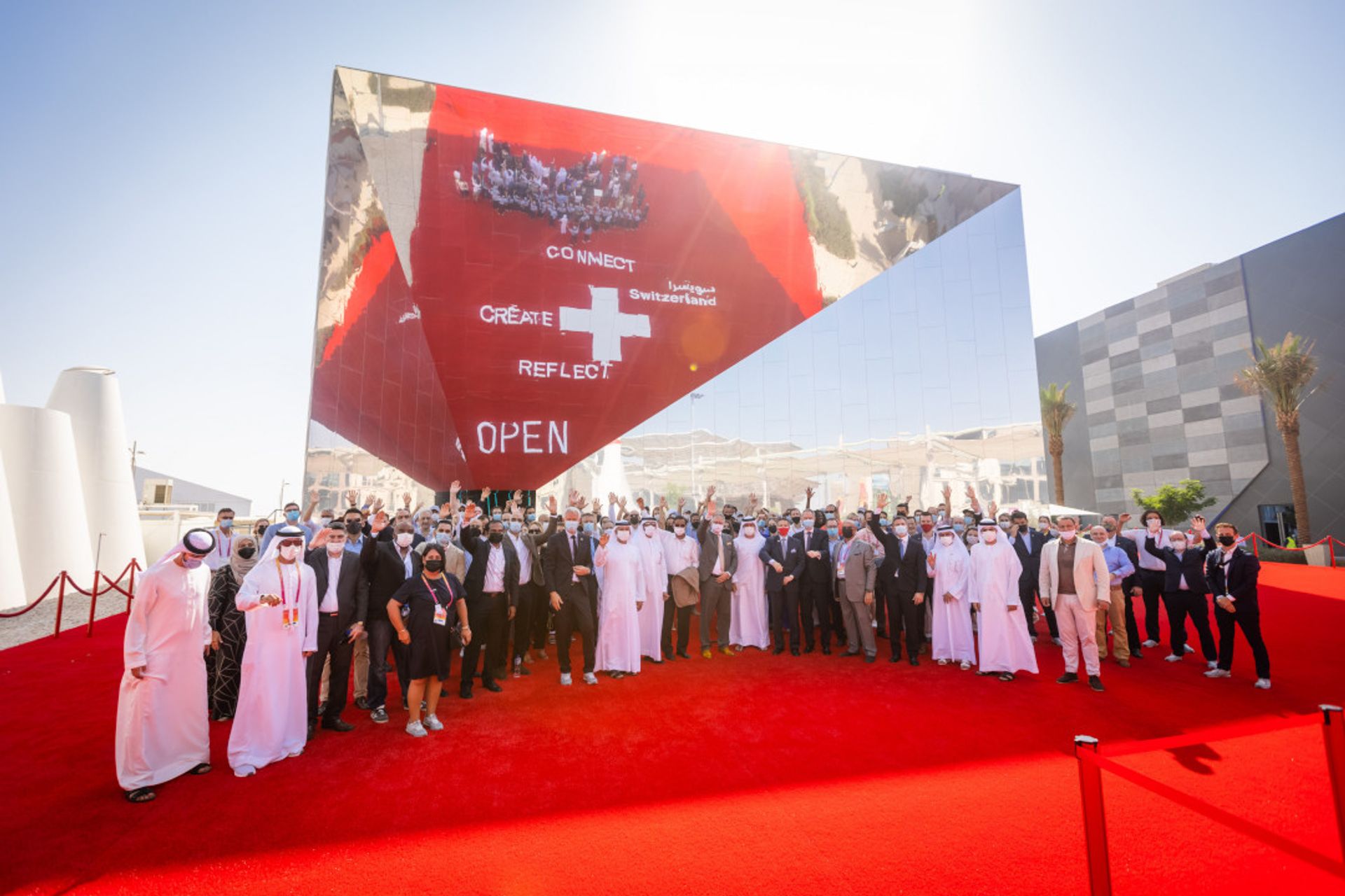L'inaugurazione del padiglione della Svizzera all'Expo 2020 Dubai
