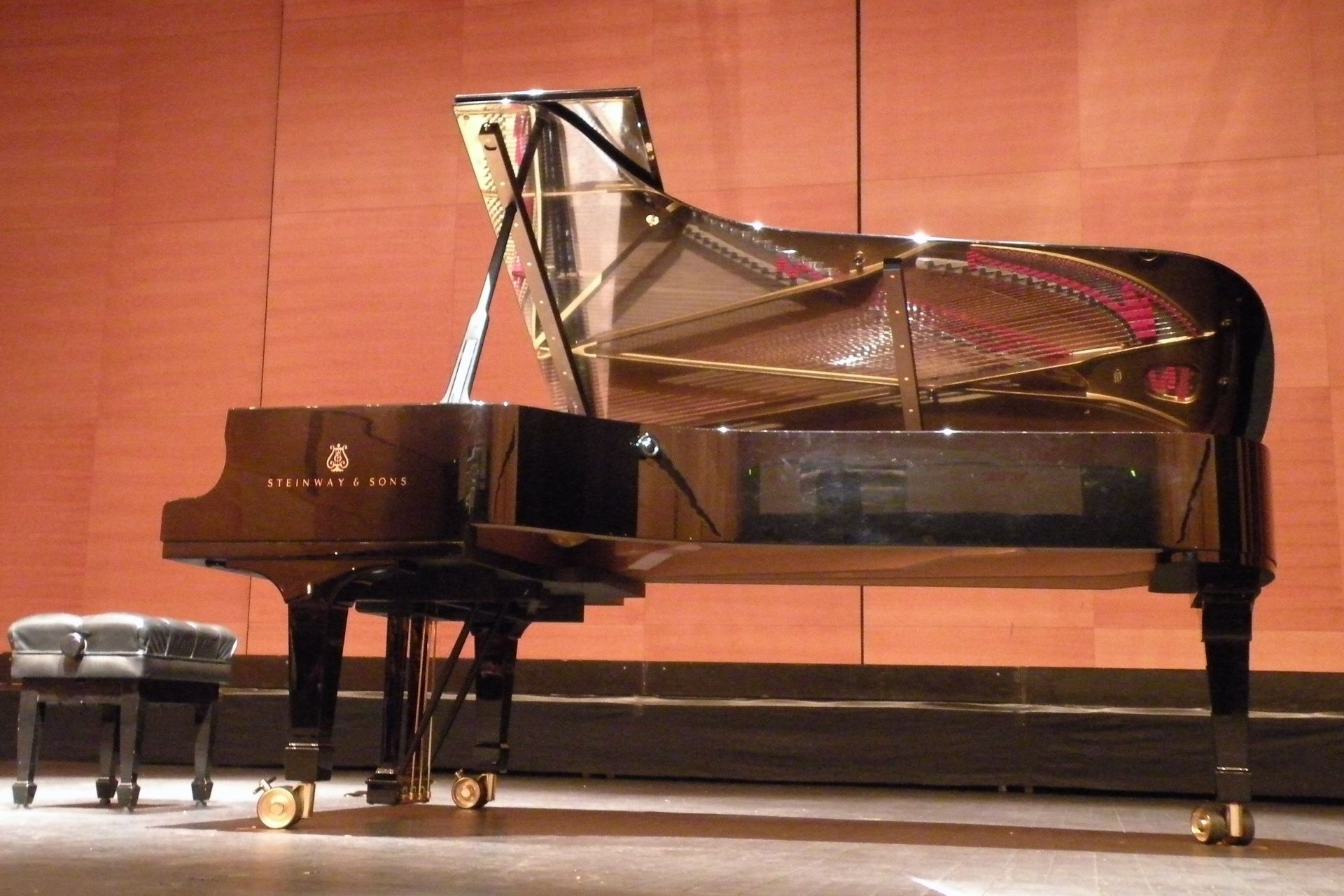 Un pianoforte Stenway Concert Grand Piano conservato a Lipsia