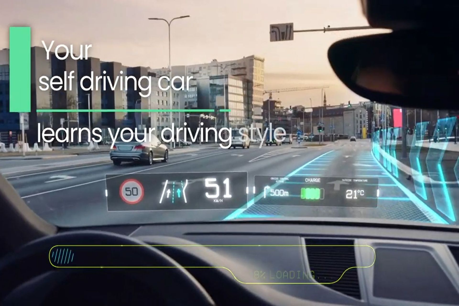 Une capture d'écran de la vidéo de présentation du brevet « Social Self Driving »