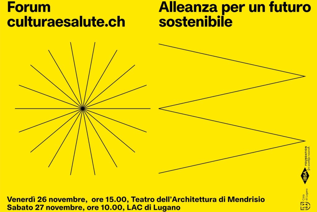 Il manifesto "Save the date" del forum svizzero “Cultura e Salute - Alleanza per un futuro sostenibile”
