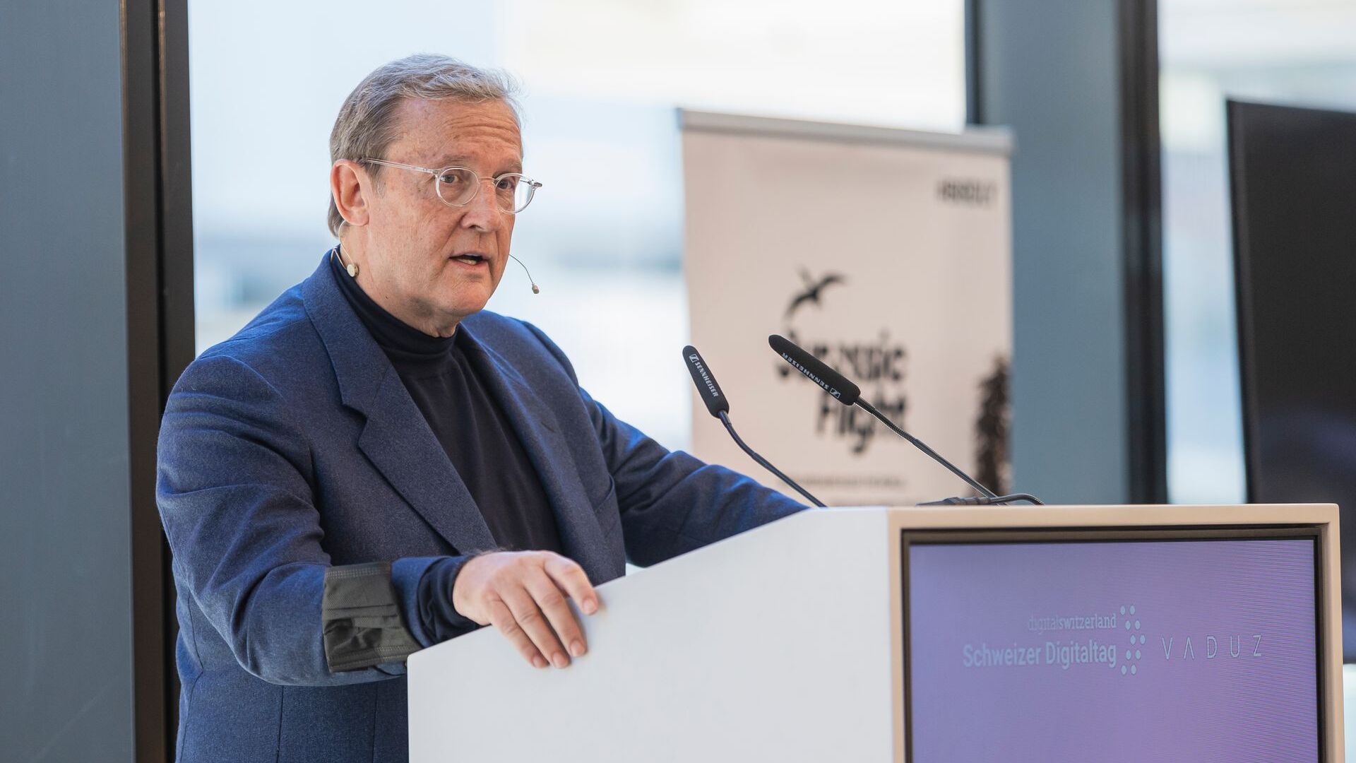 Liechtensteinin ruhtinaskunnan pääkaupungin taidemuseo toivotti "Digitaltag Vaduzin" tervetulleeksi lauantaina 6. marraskuuta 2021: Kaiser Partnerin puheenjohtajan ja omistajan Fritz Kaiserin puhe.