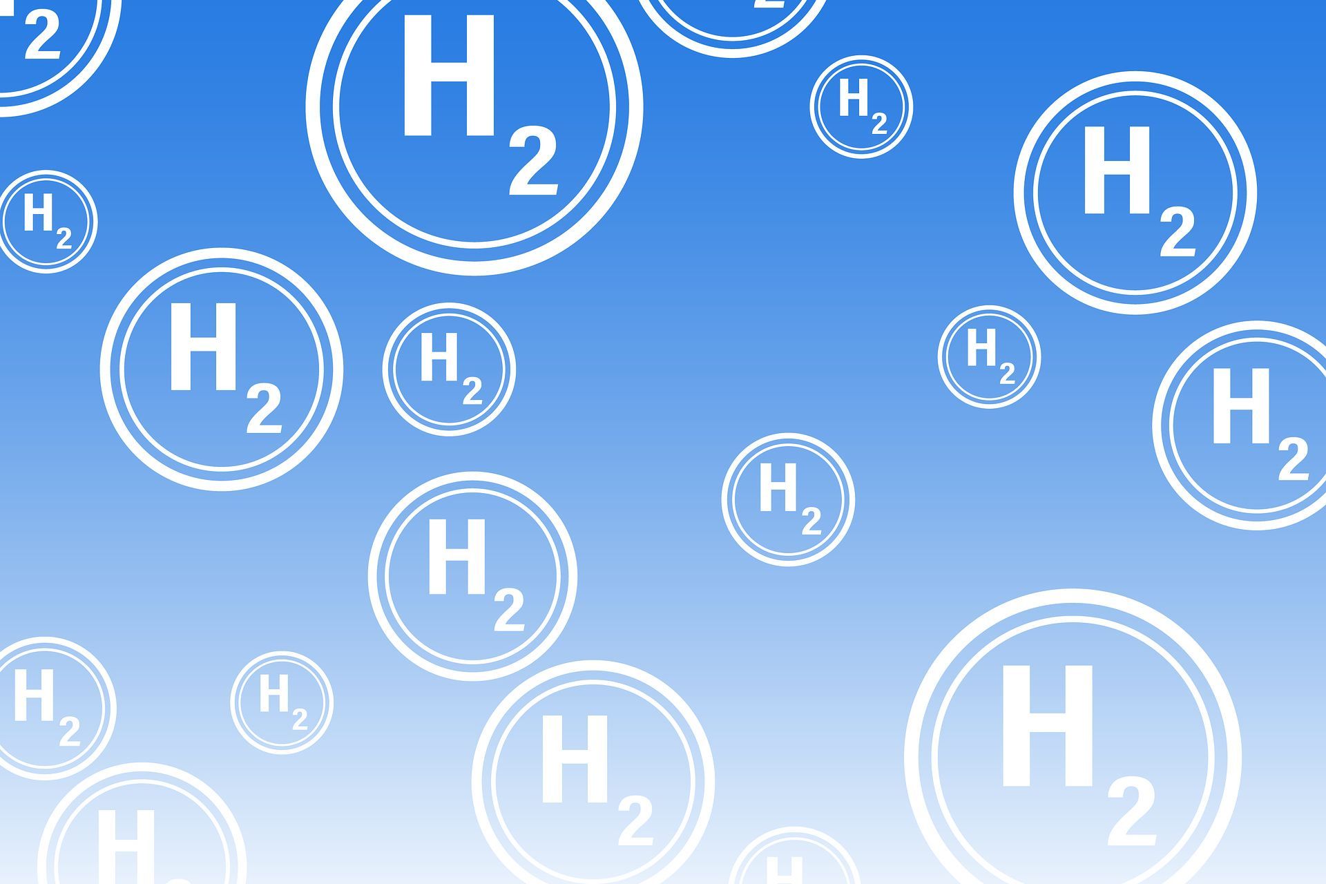 Un'illustrazione raffigurante la formula chimica dell'idrogeno