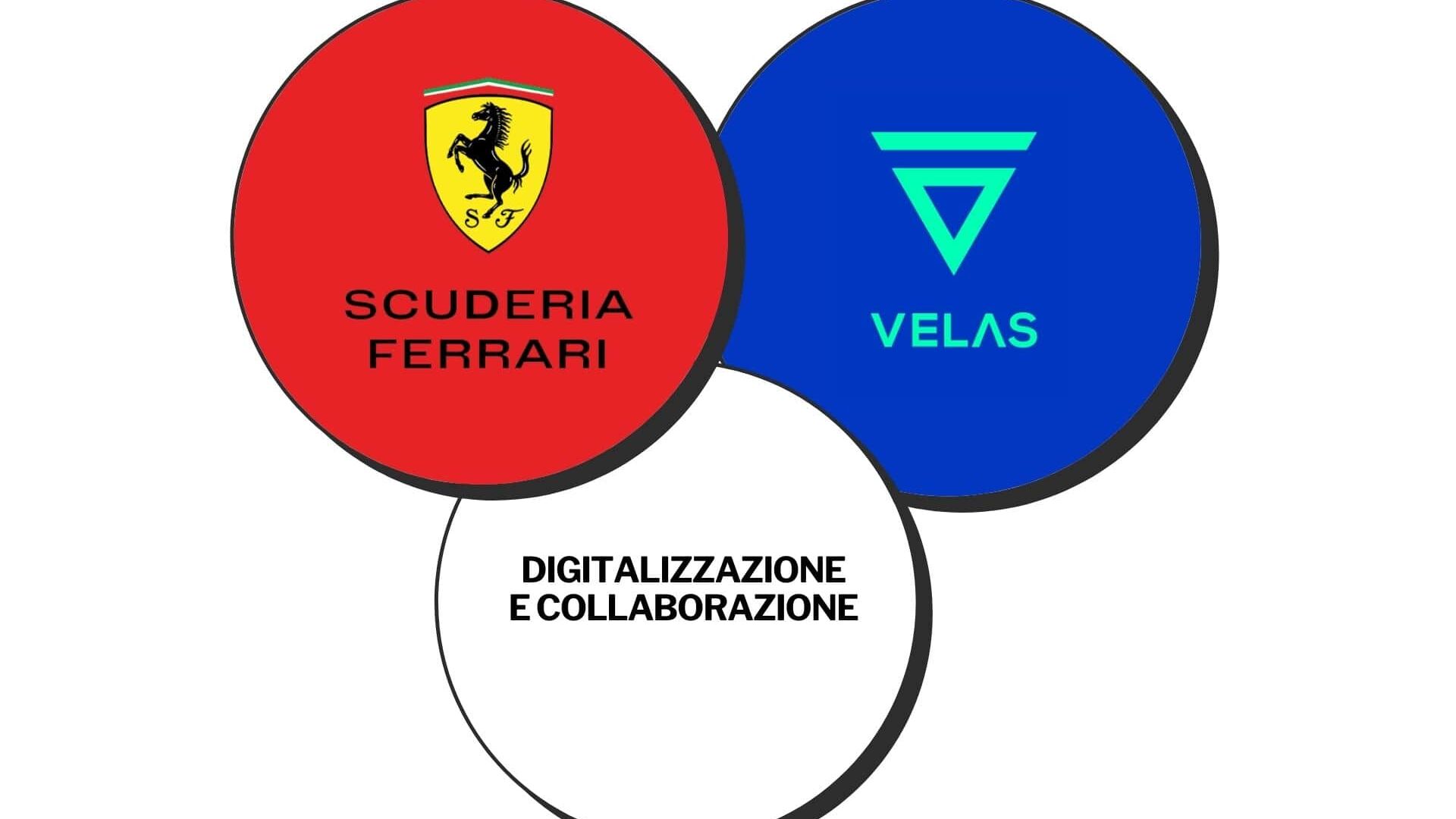 Accordo di collaborazione sui contenuti digitali tra Velas Network AG e Scuderia Ferrari (Grafica: Roberta Ruko)s Network AG