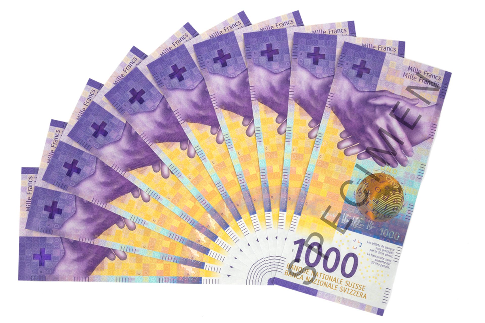 La banconata svizzera da 1000 franchi è quella con il più alto valore nominale al mondo