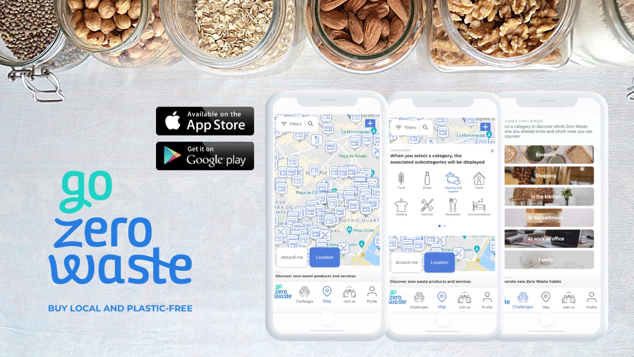 La grafica dell'applicazione "Go Zero Waste", che si avvale della gamification per promuovere una corretta gestione dei rifiuti