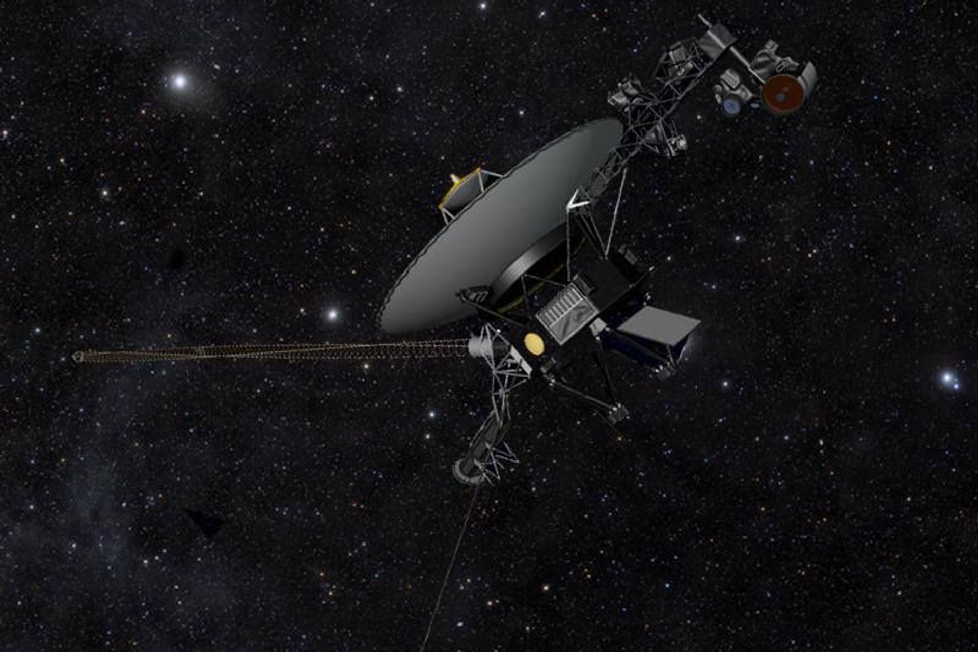 La sonda spaziale Voyager 1 in missione di ricerca dal 1977 per la NASA