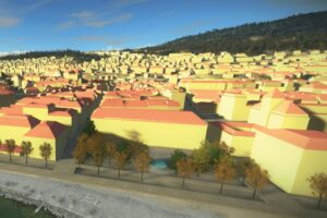 Una mappa cittadina 3D presente sull'applicazione swisstopo