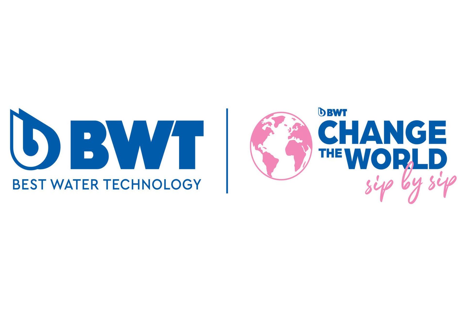 Il logotipo del BWT Alpine F1 Team con lo slogan "Change the World - sip by sip"
