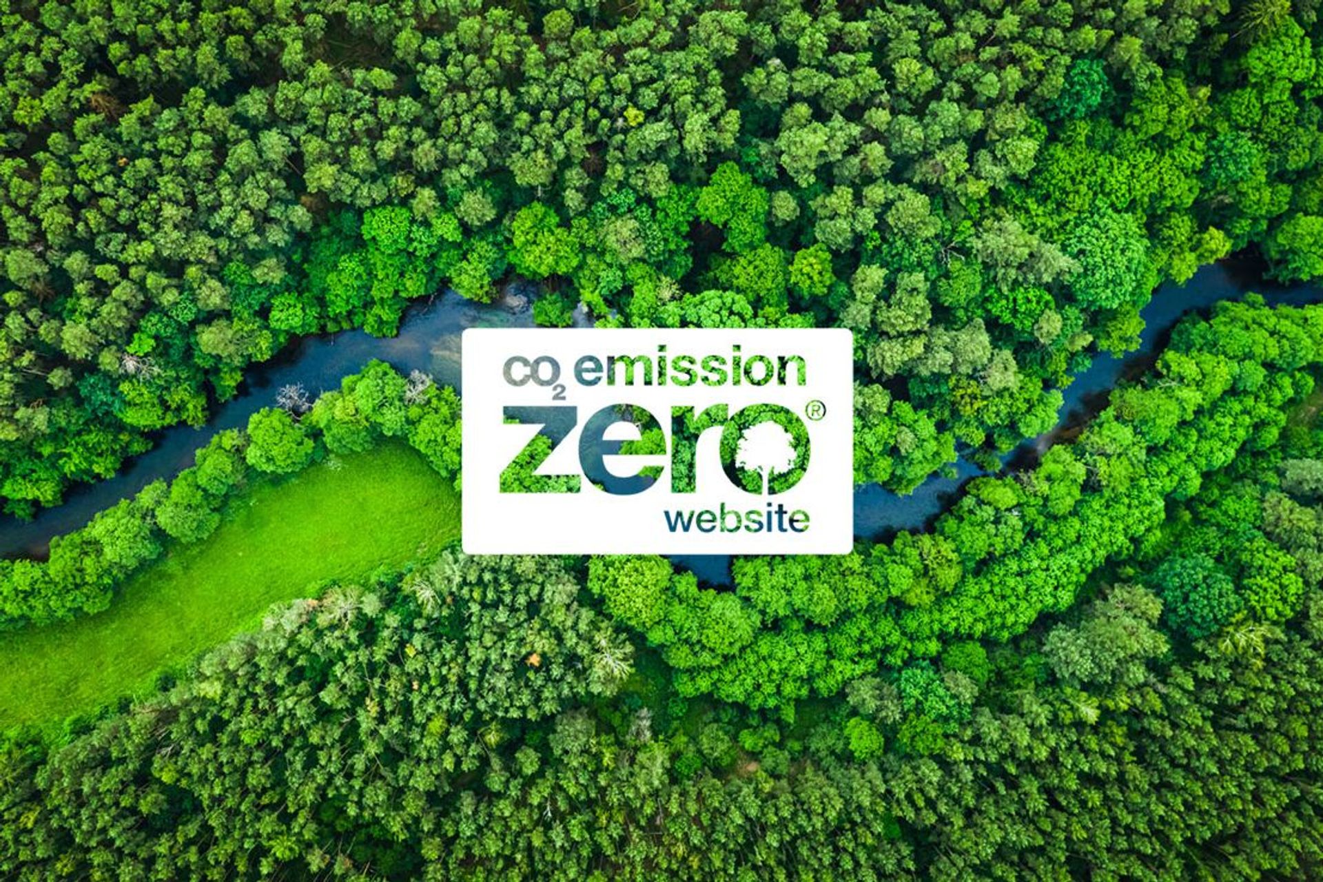 La grafica delle "zero emissioni" a favore dell'ambiente di uno spazio Internet