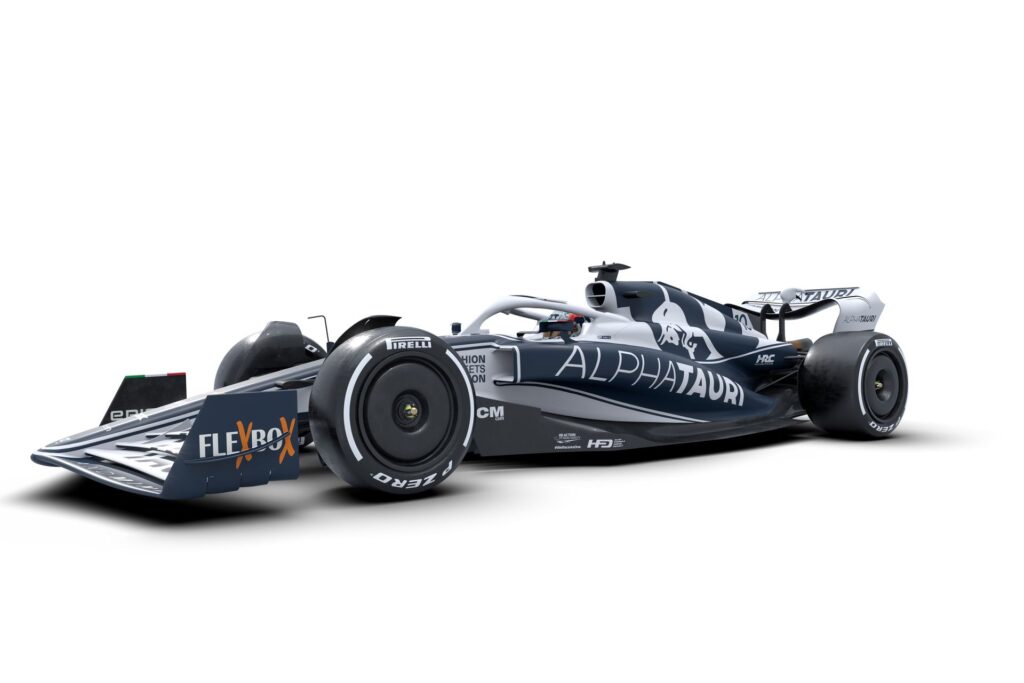 Alpha Tauri AT03-Red Bull vienvietīgais automobilis piedalīsies 2022. gada Formula 1 pasaules čempionātā