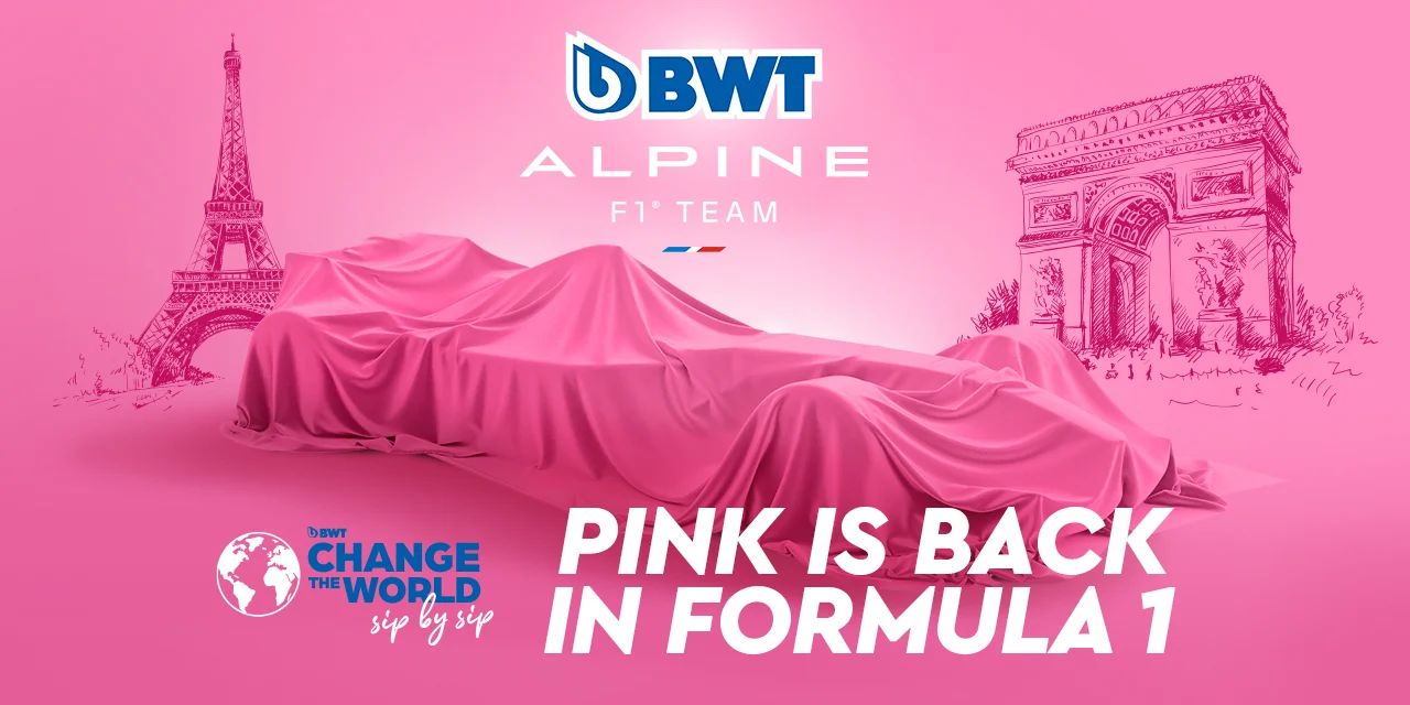 L'header di vernissage del BWT Alpine F1 Team per la stagione 2022 di Formula 1
