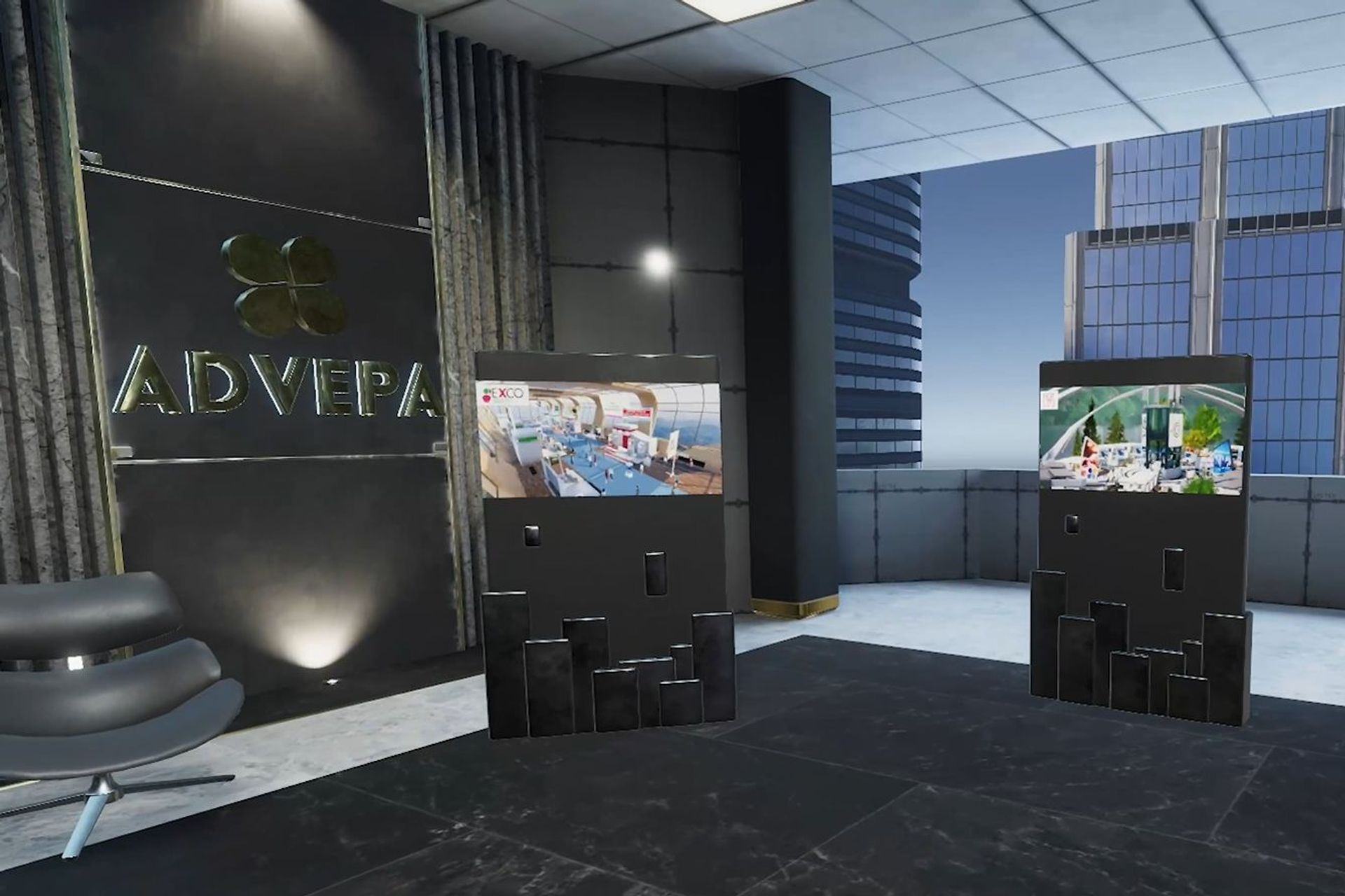 „Advepa“ sukurta „Sercam Advisory 3D“ virtualaus biuro kambario ekrano kopija
