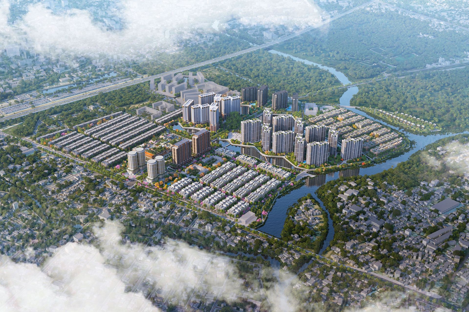Xoshimin, Vetnamdagi Global shahar okrugining bosh rejasi (Dizayn: Foster + Partners)