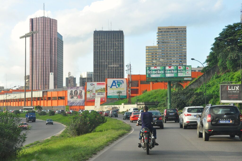 Il Distretto Plateau ad Abidjan, capitale della Costa d'Avorio