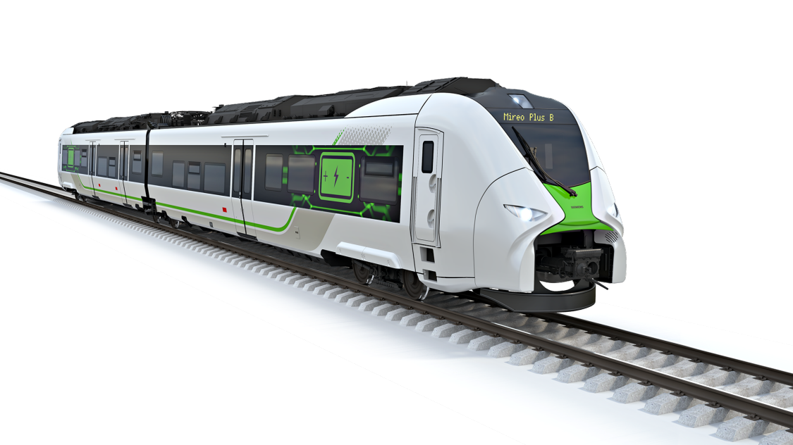 Il convoglio ferroviario a due vagoni Mireo Plus B di Siemens Mobility