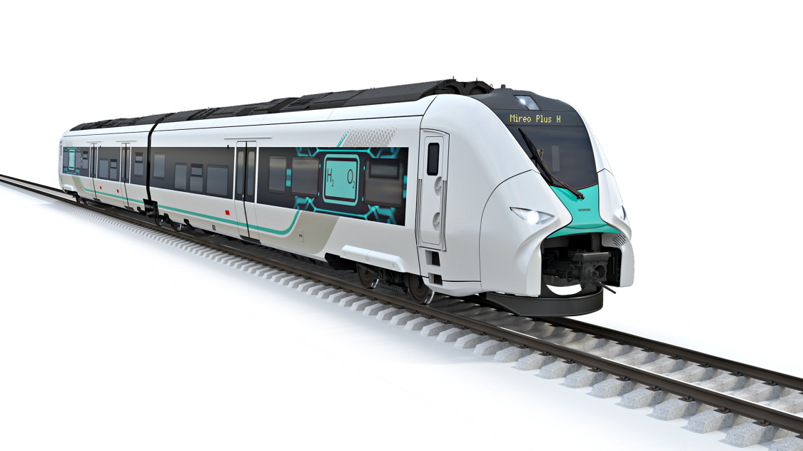Il convoglio ferroviario a due vagoni Mireo Plus H di Siemens Mobility
