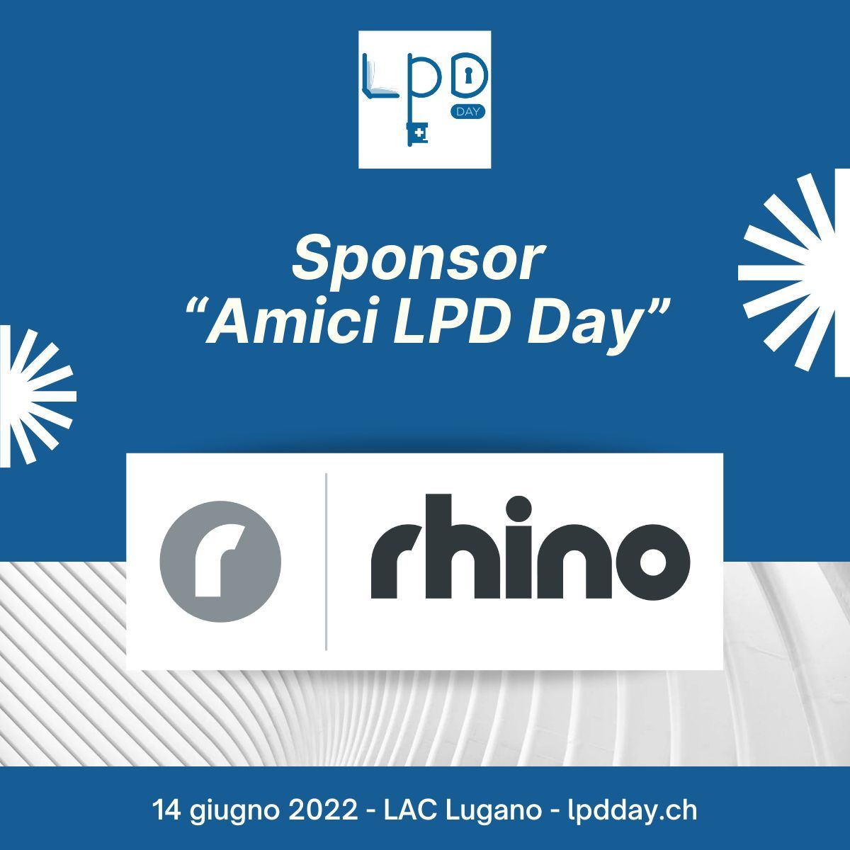 L'annuncio di Rhino Switzerland tra gli "Amici LPD Day" del primo LPD Day