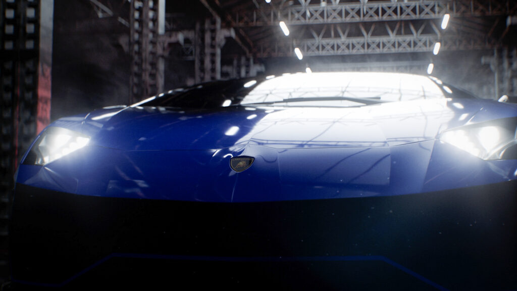 Den eksklusive Lamborghini Aventador LP 780-4 Ultimae Coupé, som vil blive parret med en NFT 1.1 og auktioneret den 19. april 2022 et skærmbillede fra videotraileren