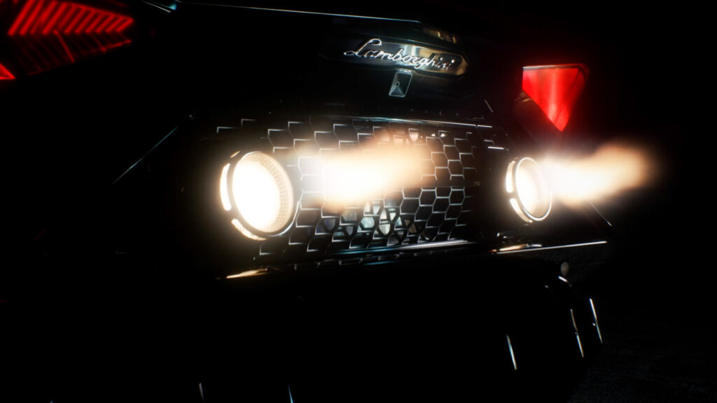 Эксклюзивный Lamborghini Aventador LP 780-4 Ultimae Coupé, который будет работать в паре с NFT 1.1 и будет продан с аукциона 19 апреля 2022 г. Скриншот из видеотрейлера