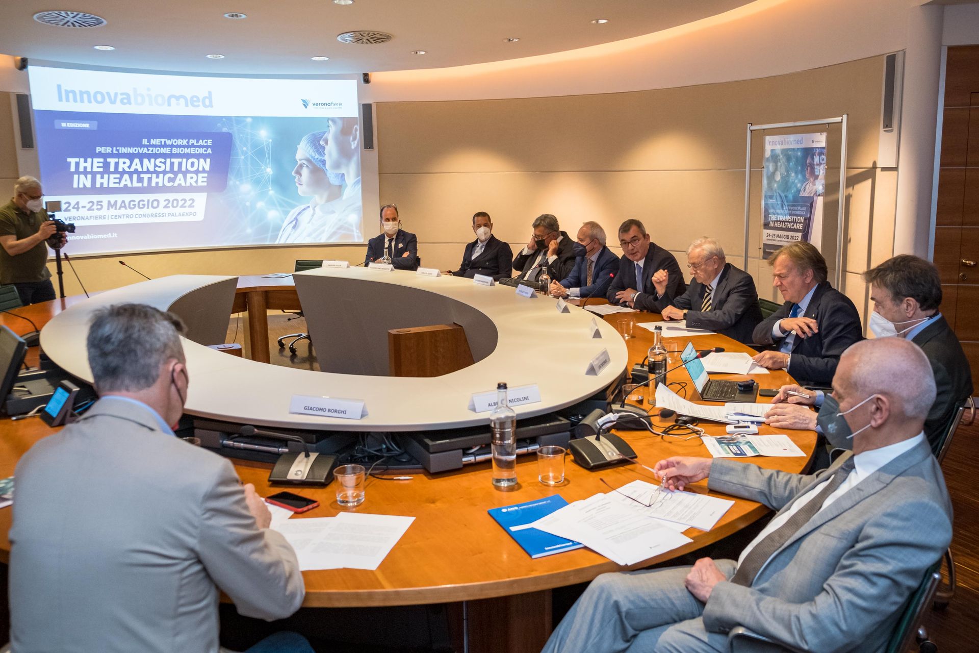 La conferenza stampa di presentazione dell'edizione 2022 di "Innovabiomed", prevista il 24 e 25 maggio al Palexpo di Verona