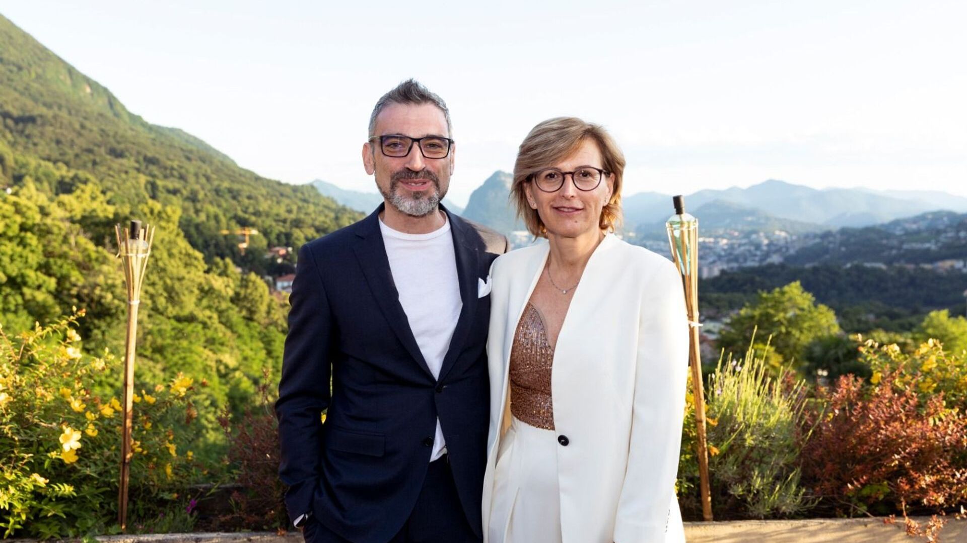 Kristīna Džoto (Cristina Giotto), prezidente un Luka Mauriello (Luca Mauriello), viceprezidents, iemieso jauno ated-ICT Ticino augstāko vadību.