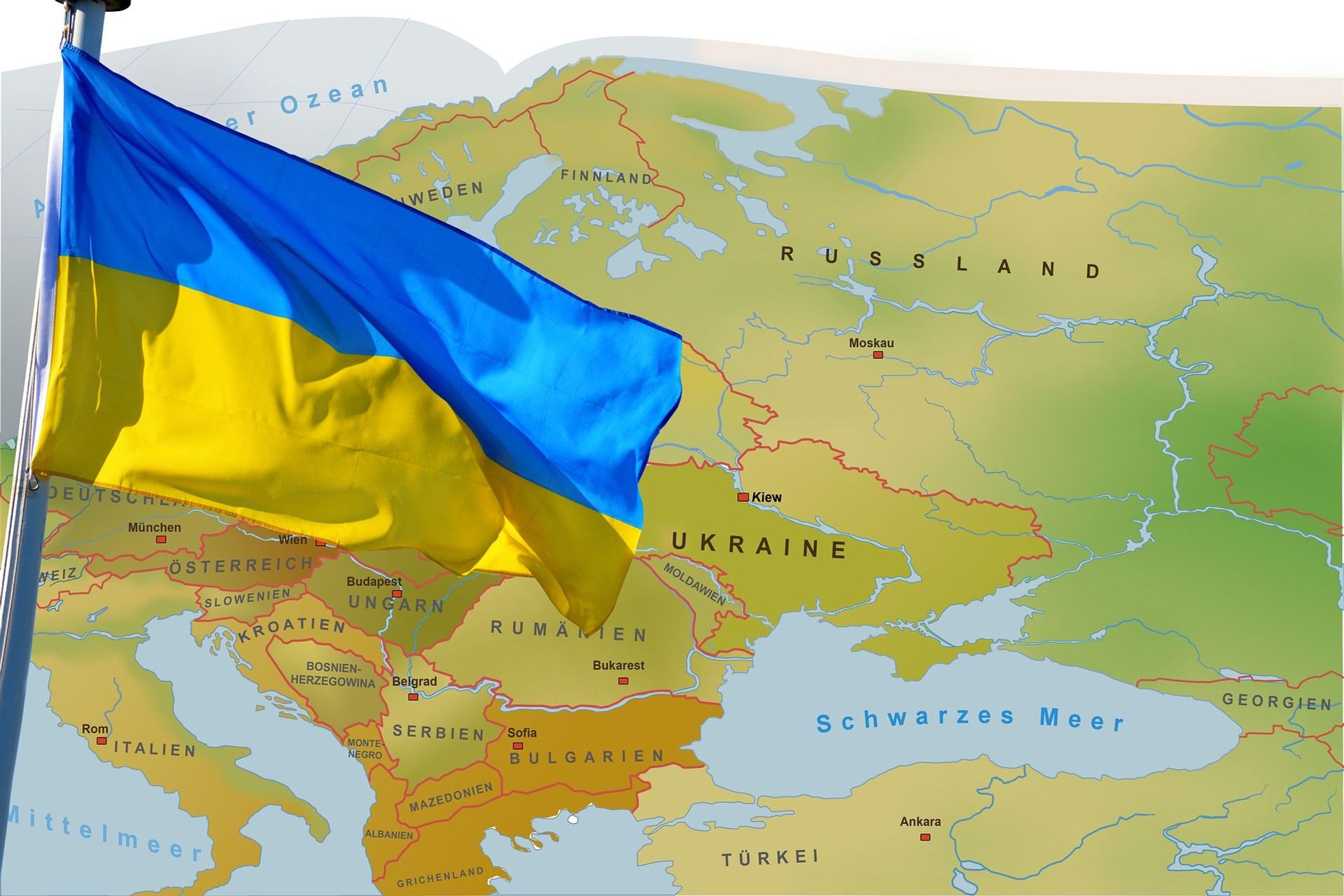 L'Ucraina, dalla celebre bandiera blu e gialla, è parte integrante della storia d'Europa
