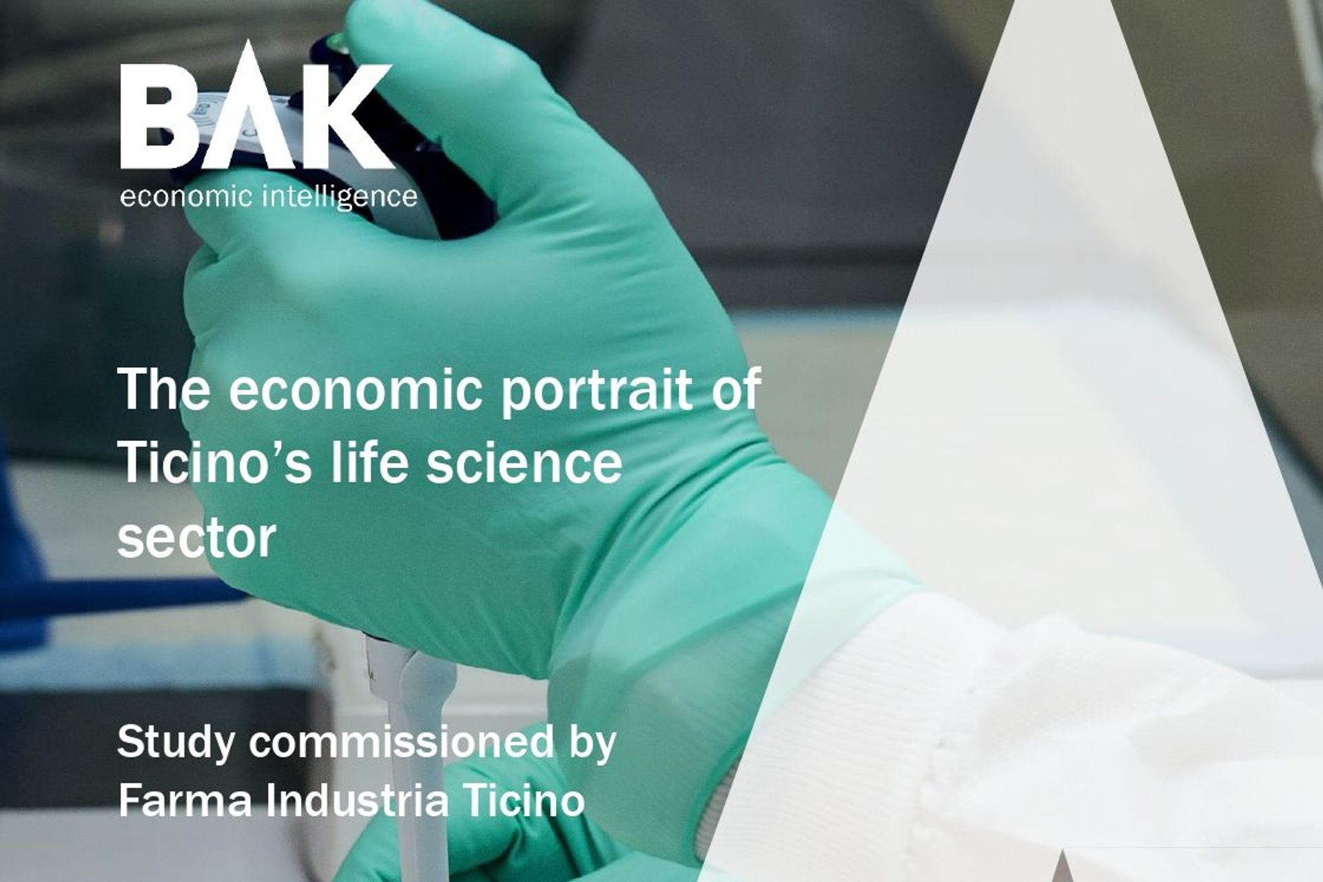 La copertina del rapporto “The economic portrait of Ticino’s life science sector” di BAK Economics