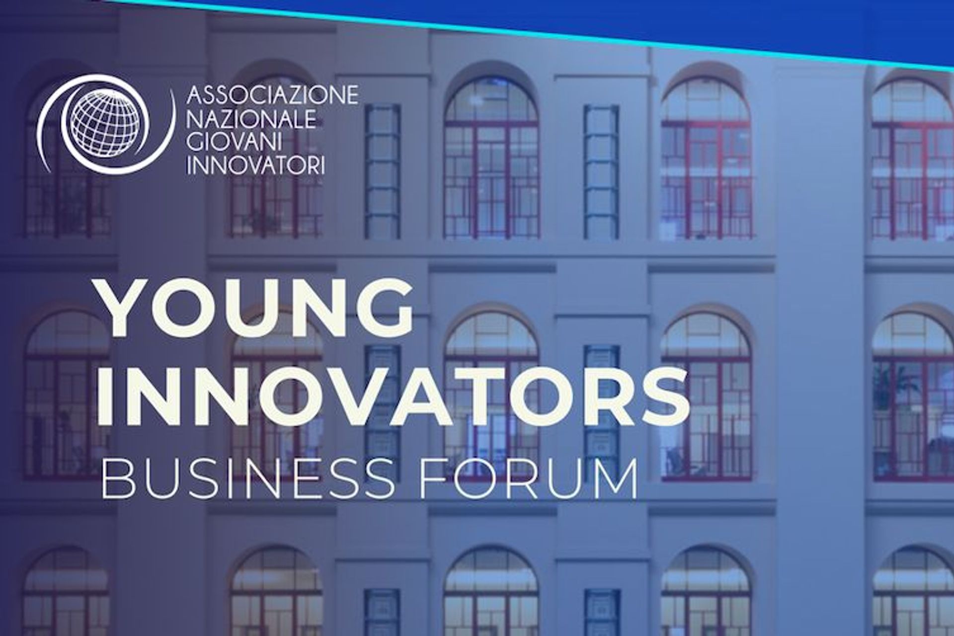Плакатът на „Бизнес форума на младите иноватори“ от 27 юни 2022 г. в Милано