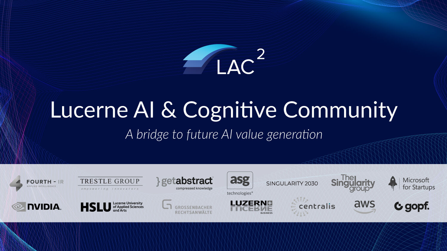 Il manifesto dell'associazione LAC² (Lucerne AI Cognitive Community) di Lucerna