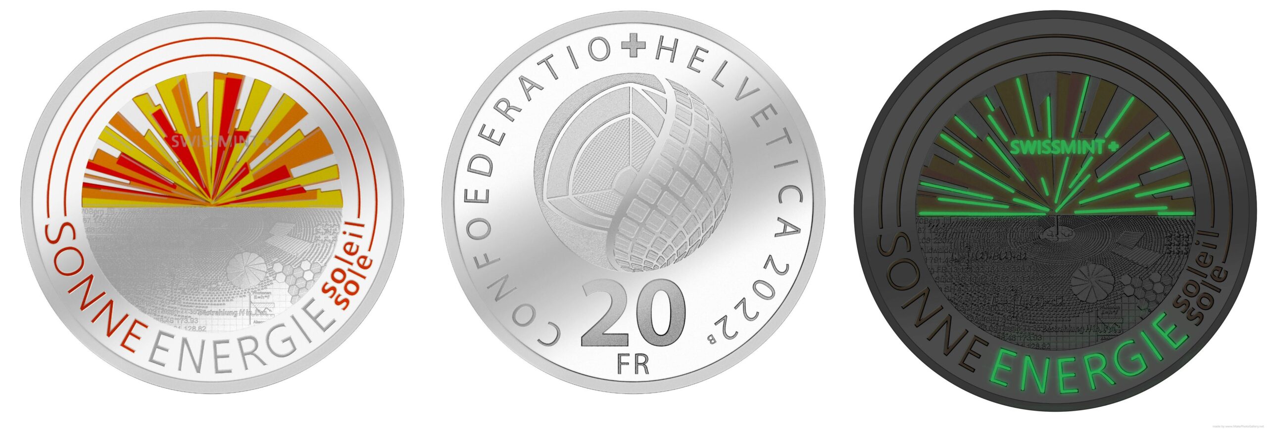 La moneta d’argento "Energia solare" svizzera da 20 franchi